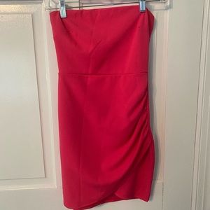 Hot pink tube top dress